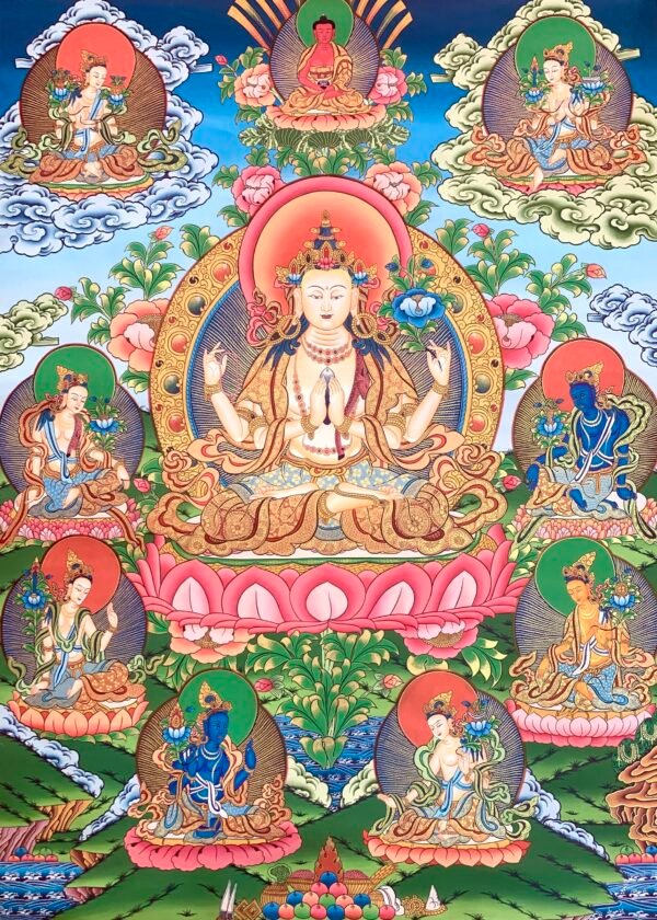 Chenrezig Thangka Painting