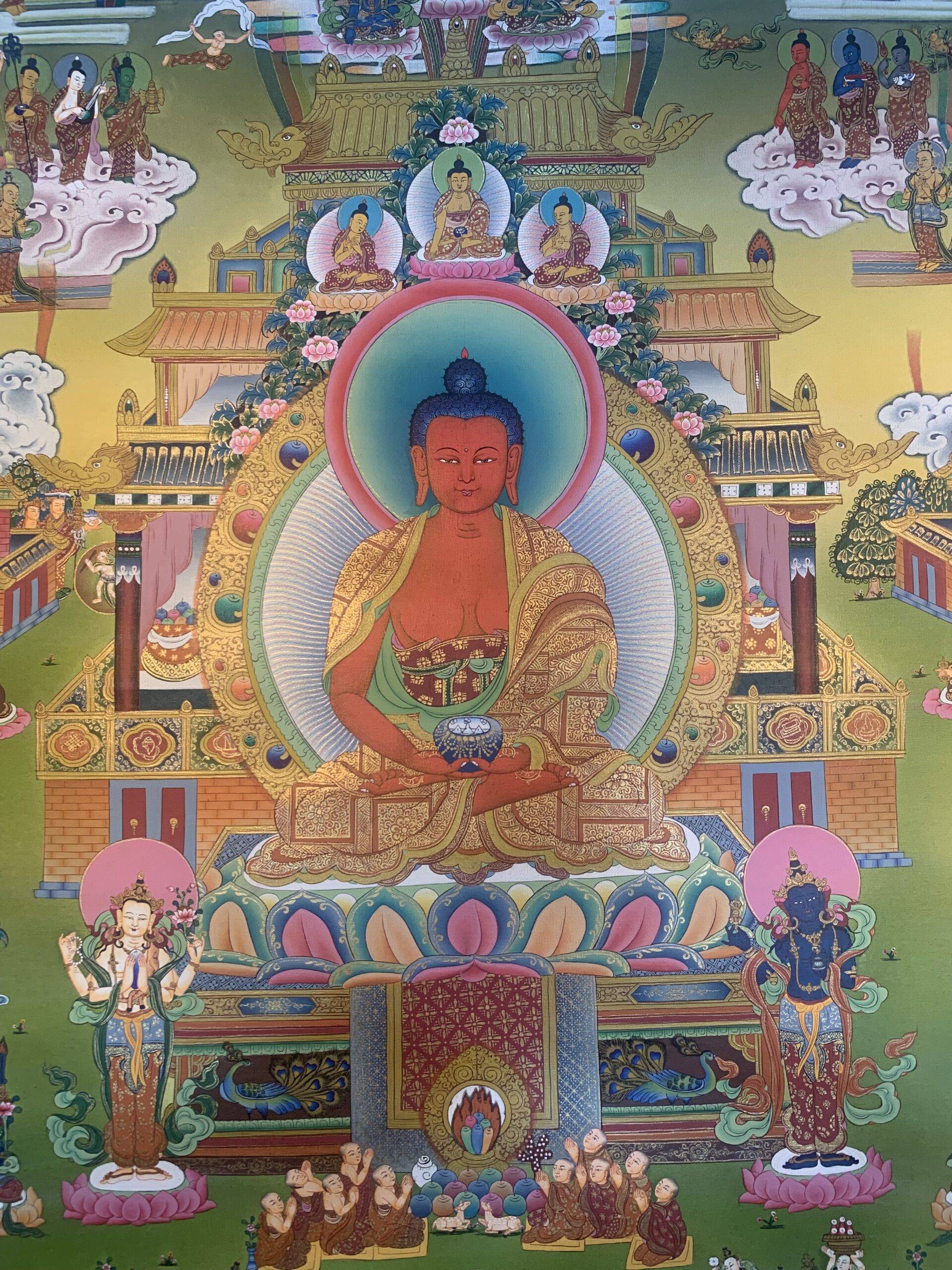 Amitabha Buddha Thangka Painting