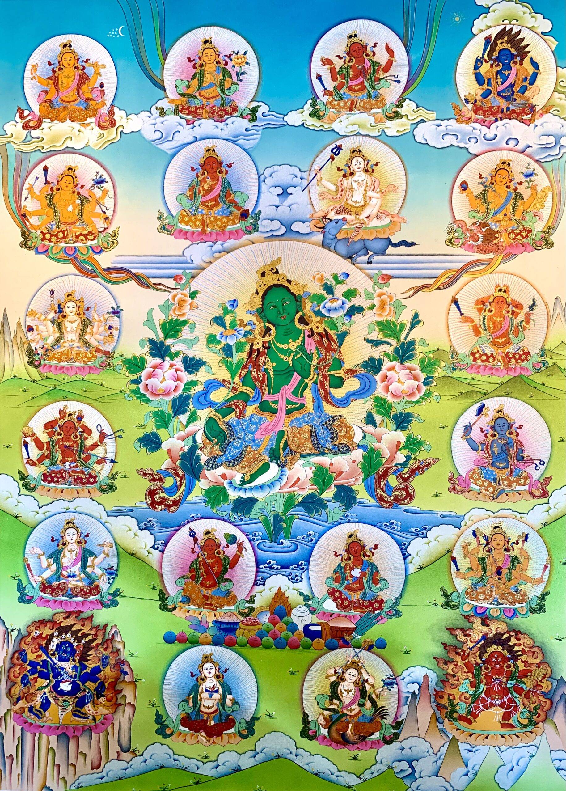 21 Green Tara Thangka Painting
