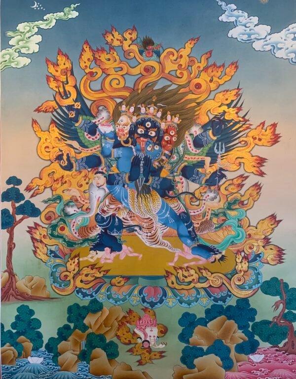 Wrathful Deity Vajrakilaya Thangka Painting