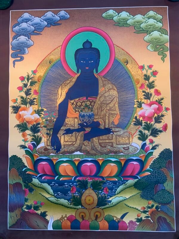 Medicine Buddha Thangka Painting