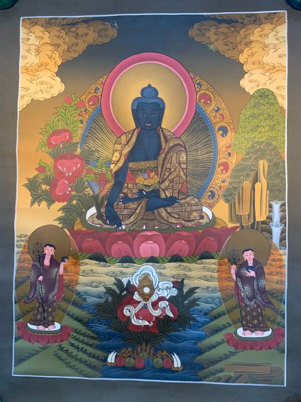 Medicine Buddha Thangka Painting