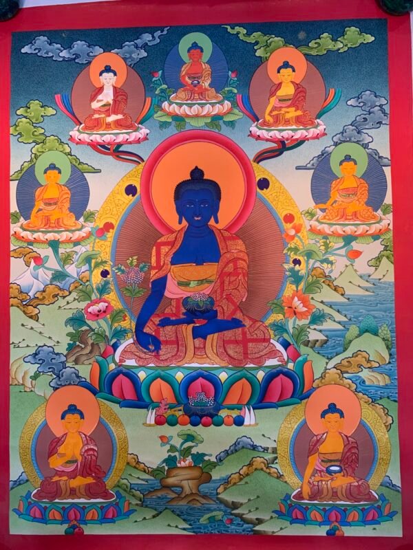 Medicine Buddha Thangka Painting