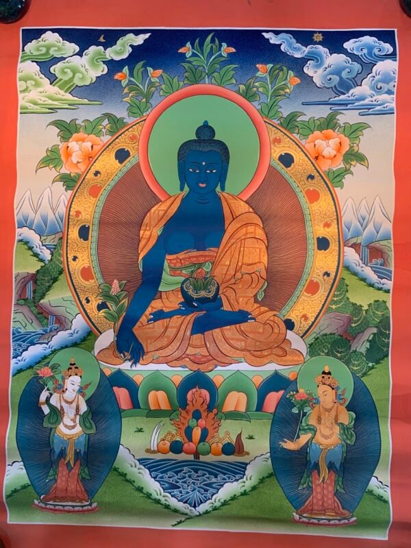 Medicine Buddha Thangka Painting