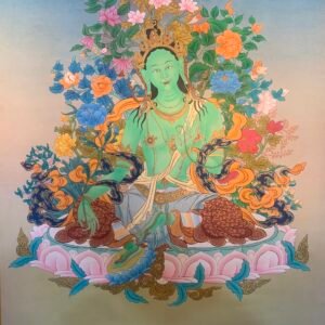 Green Tara Thangka Painting