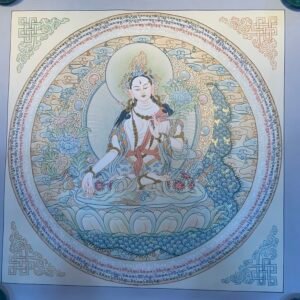 White Tara Thangka Painting