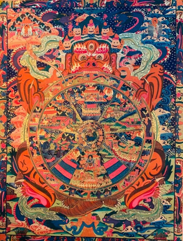 The Wheel of Life Thangka Painting