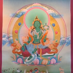 Green Tara Thangka Painting