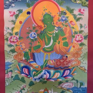 Green Tara Thangka Painting