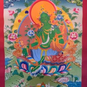 Green Tara Thangka Painting