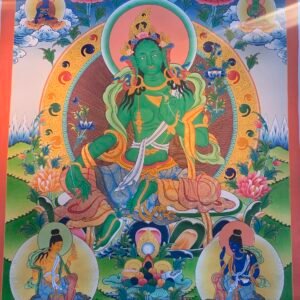 Green Tara Thangka Painting