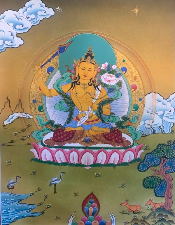 Manjushri Thangka Painting