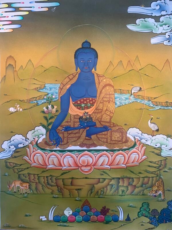 Medicine Buddha Thangka Painting