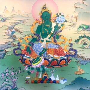 Green Tara Thangka Painting