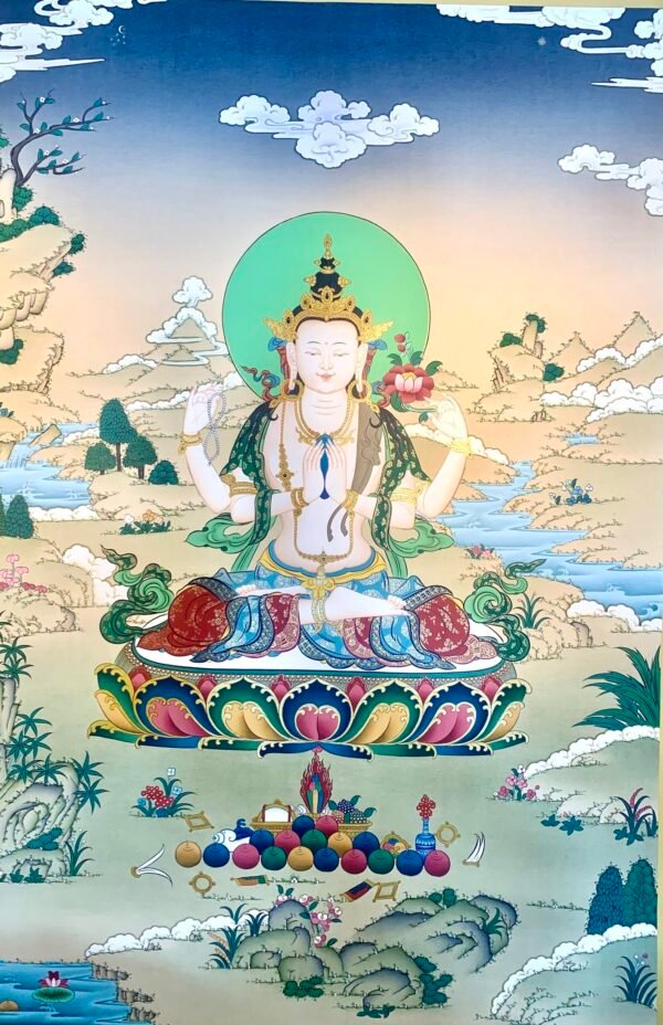 Chenrezig Thangka Painting