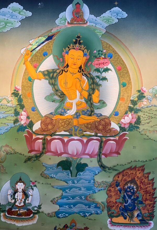 Manjushri Thangka Painting