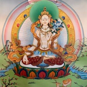 White Tara Thangka Painting