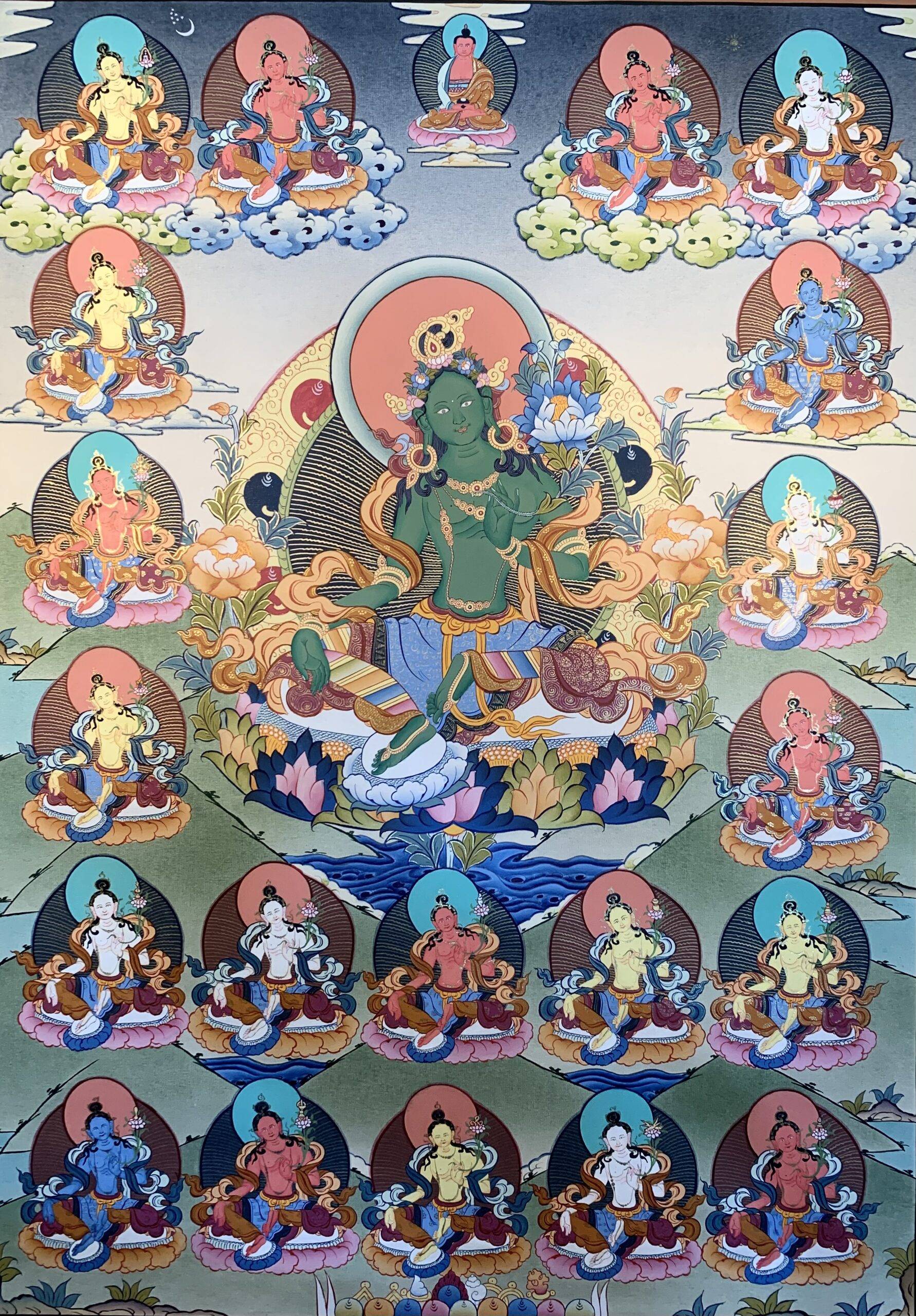 21 Green Tara Thangka Painting