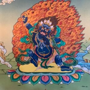 Wrathful Deity Vajrapani Thangka Painting