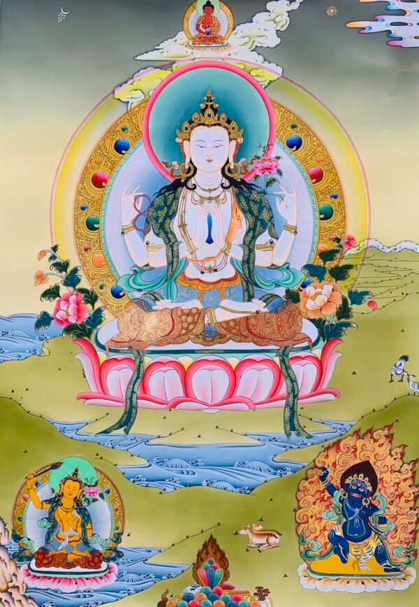 Chenrezig Thangka Painting