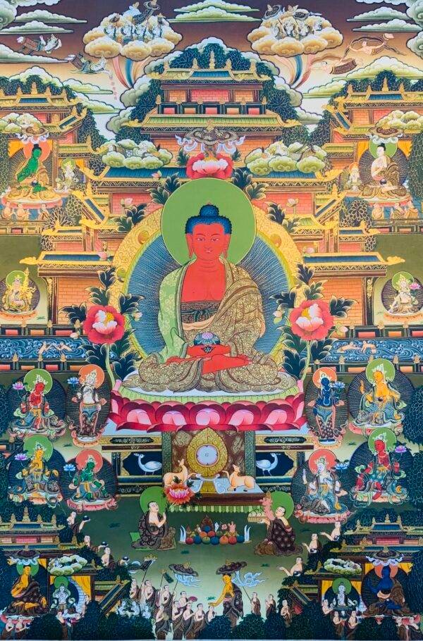 Amitabha Buddha Thangka Painting