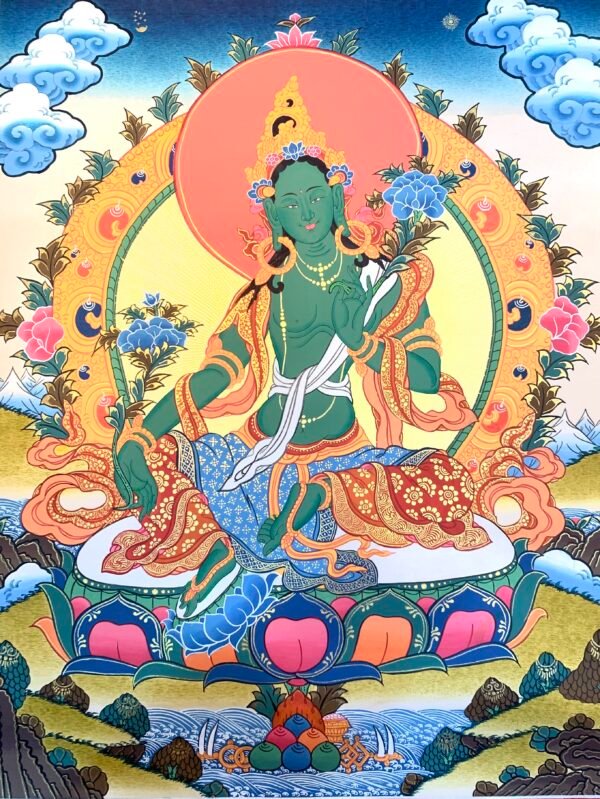 Green Tara Thangka