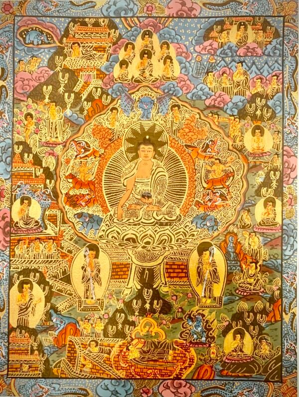 Life of Buddha Thangka