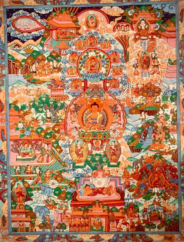 Life of Buddha Thangka