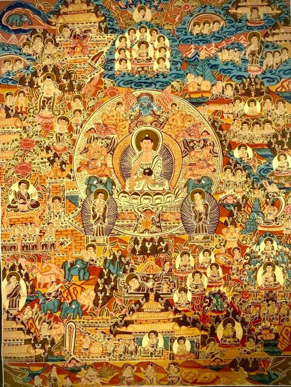 Life of Buddha Thangka