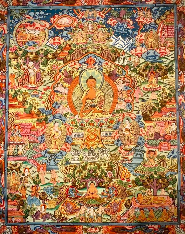 Life of Buddha Thangka