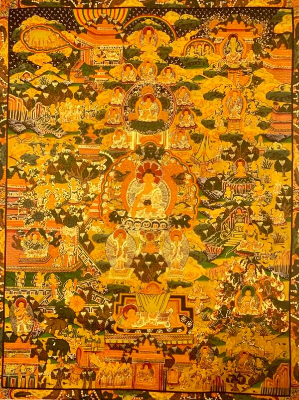 Life of Buddha Thangka