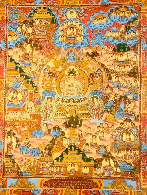 Life of Buddha Thangka