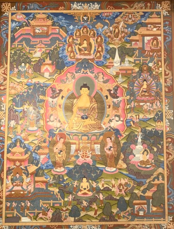 Life of Buddha Thangka